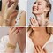 Spacer Beads for Jewelry Making, 2500Pcs Gold Round Beads for Bracelets, 4mm 6mm 8mm Spacer Loose Ball Bead Star Pearls Letter Bead for DIY Bracelet Jewelry Making Craft